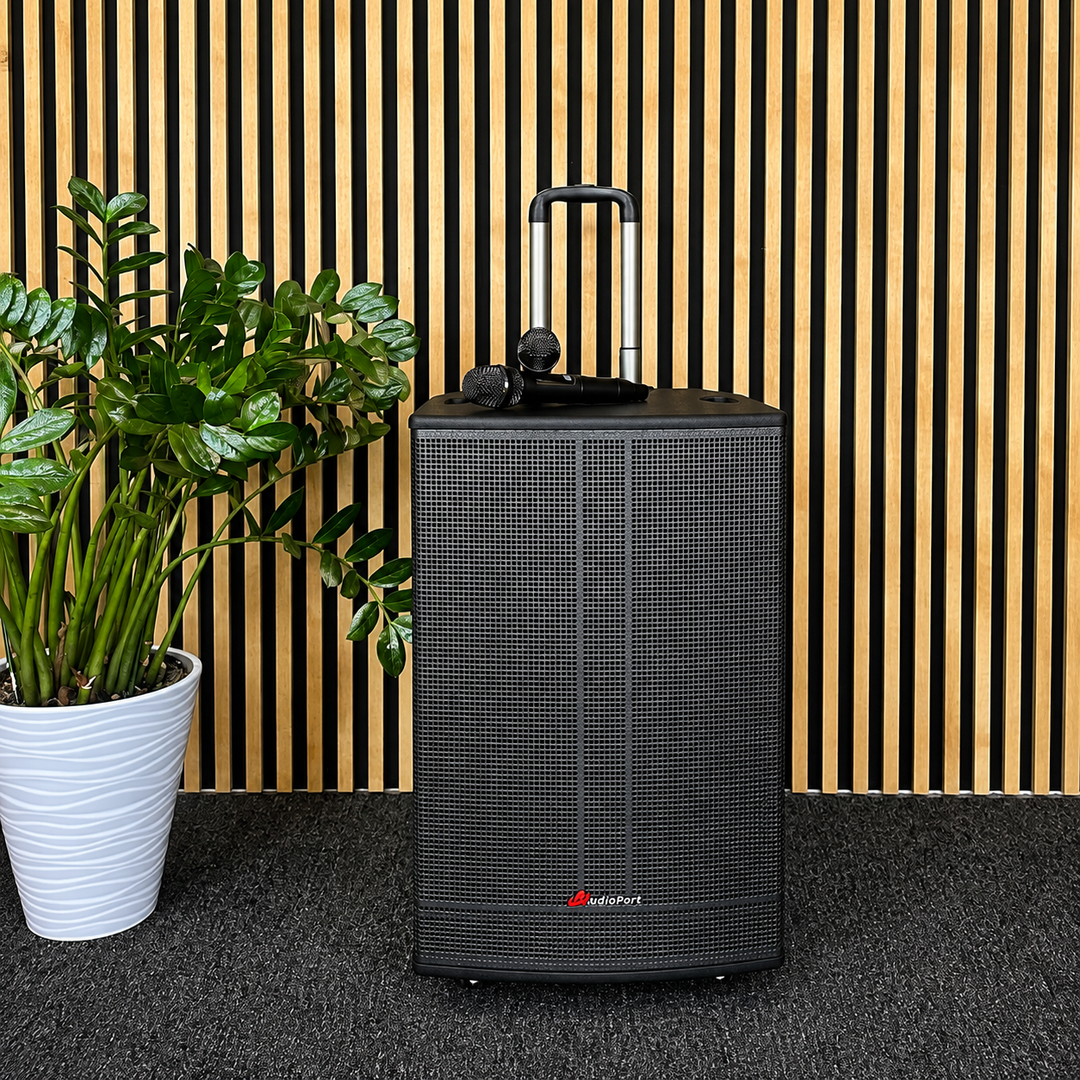 Audioport V15 transportabel aktiv højttaler 500 W med 2 mikrofoner