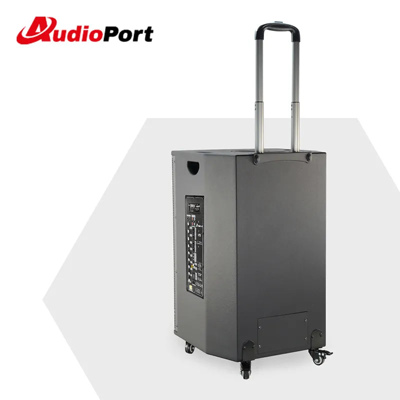 Audioport V15 transportabel aktiv højttaler 500 W med 2 mikrofoner