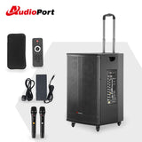 Audioport V15 transportabel aktiv højttaler 500 W med 2 mikrofoner