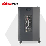 Audioport V15 transportabel aktiv højttaler 500 W med 2 mikrofoner