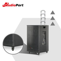 Audioport V15 transportabel aktiv højttaler 500 W med 2 mikrofoner