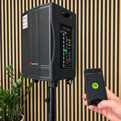 Audioport V8 transportabel aktiv højttaler 250 W med 2 mikrofoner