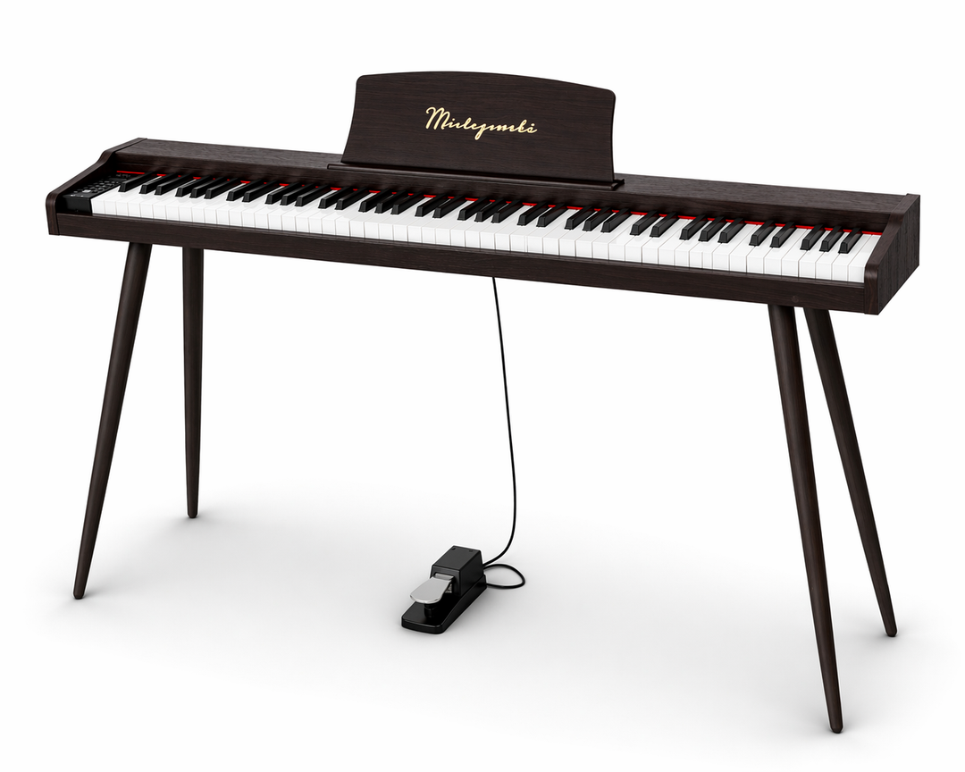 Mielczewski Virelai digitalpiano med ben, mørkebrun