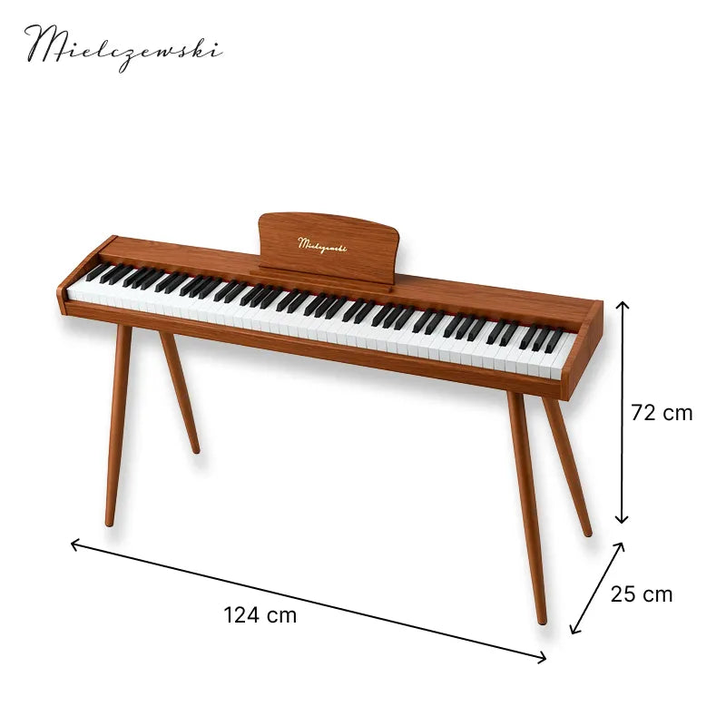 Mielczewski Canzonetta digitalpiano med ben, lys mahogni