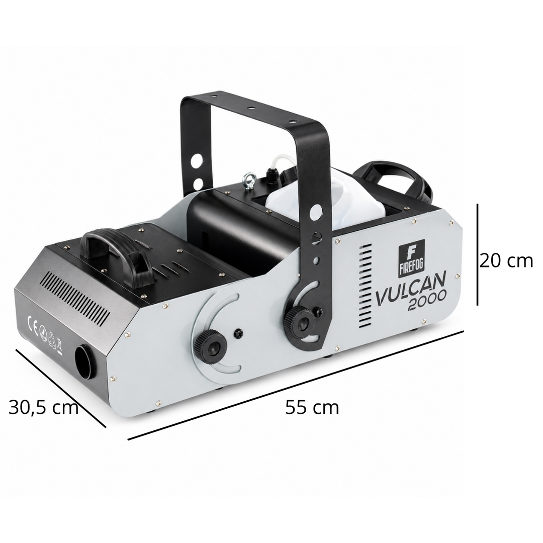 Firefog Vulcan 2000 røgmaskine 2000 W med justerbar vinkel