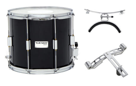 GEWA paradetromme 14" x 10", birk lamineret sort