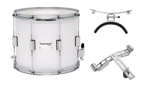 GEWA paradetromme 14" x 10", birk lamineret hvid