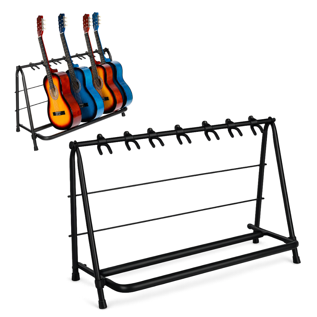 Hardman guitarstativ til 7 guitarer, foldbart
