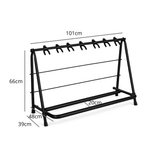 Hardman guitarstativ til 7 guitarer, foldbart