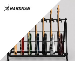 Hardman guitarstativ til 7 guitarer, foldbart