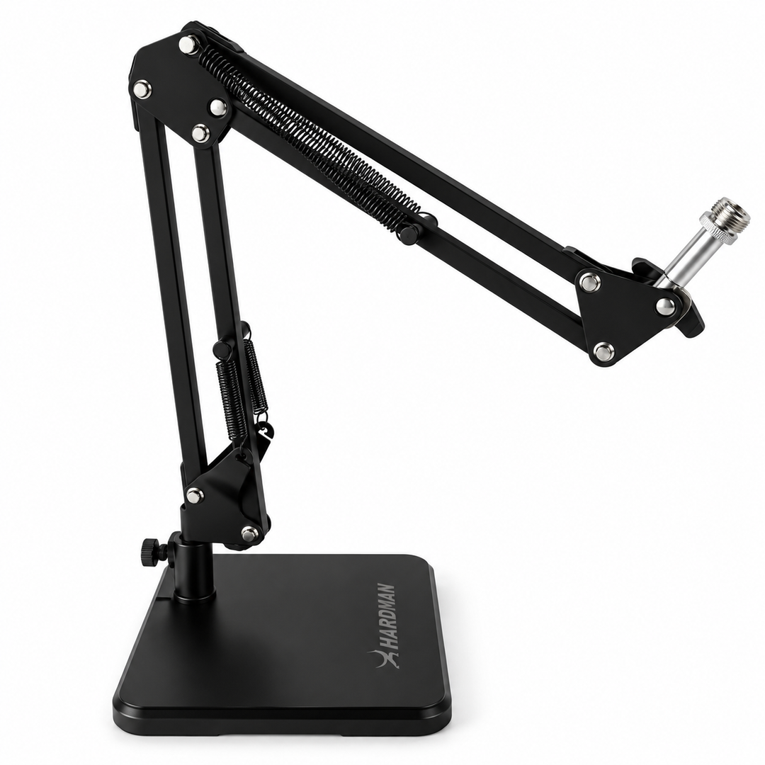 Hardman bordmikrofonstativ med tung base og arm, op til 2,5 kg