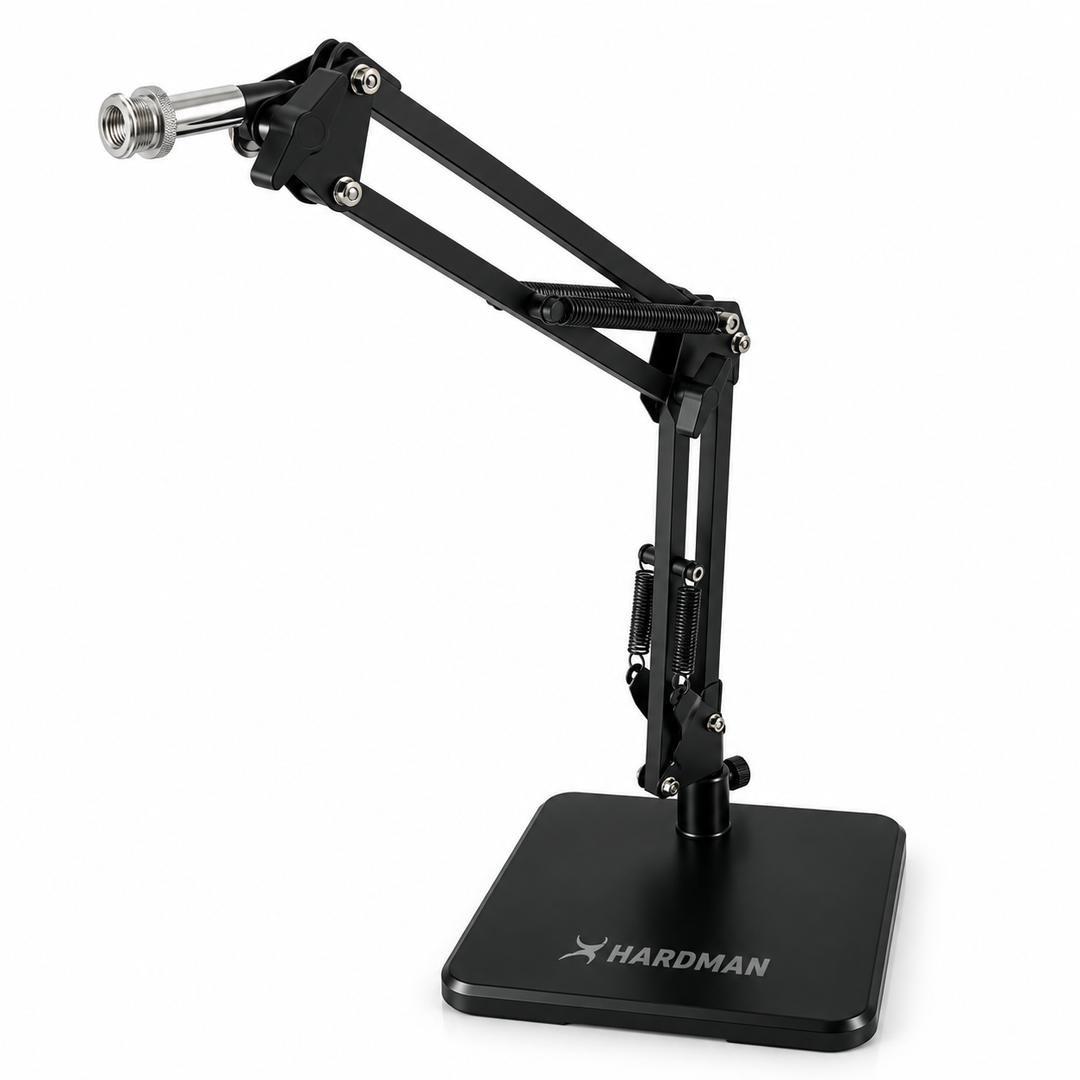 Hardman bordmikrofonstativ med tung base og arm, op til 2,5 kg