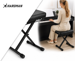Hardman SB006 foldbar klaverbænk, sort