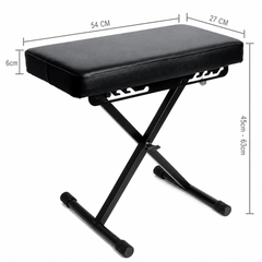 Hardman SB006 foldbar klaverbænk, sort