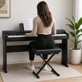 Hardman SB006 foldbar klaverbænk, sort