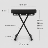 Hardman SB006 foldbar klaverbænk, sort