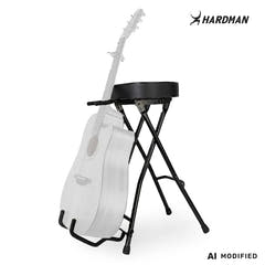 Hardman SB207 guitarstol med fodstøtte og guitarholder.