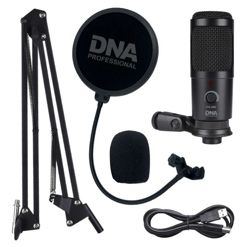 DNA CM USB KIT Kondensator USB Mikrofon med Boom Arm og Popfilter
