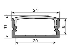 EUROLITE U-profile 20mm for LED Strip silver 2m