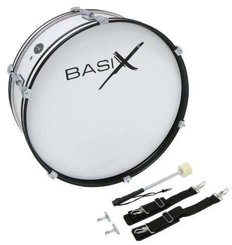 Basix Junior marchstortromme 22" x 7", hvid