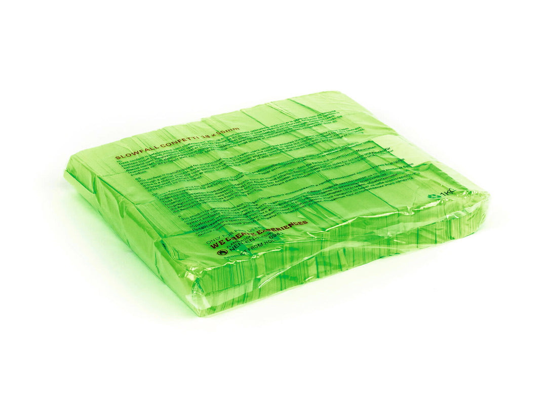 TCM FX Slowfall Confetti Rectangular 55x18mm, neon-green, uv active, 1kg