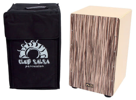 GEWA Club Salsa cajon i ægte træ, Zebrano-front
