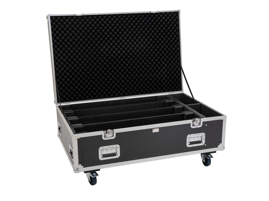 ROADINGER Flightcase PRO 4x LED BAR-8 SWING with wheels