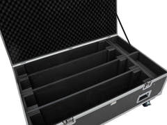 ROADINGER Flightcase PRO 4x LED BAR-8 SWING with wheels