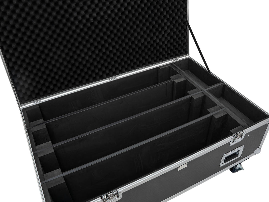 ROADINGER Flightcase PRO 4x LED BAR-8 SWING with wheels