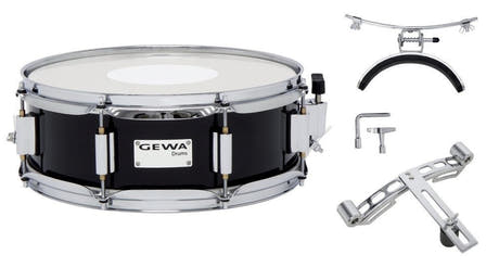 GEWA marchlilletromme 13" x 5", birk lamineret sort
