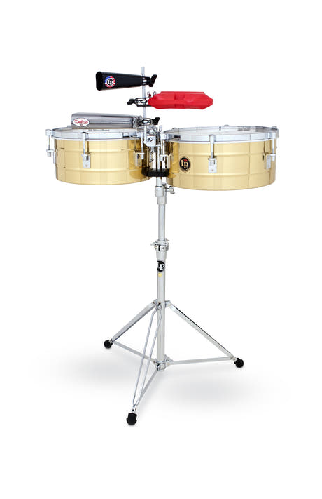 Latin Percussion Timbales Tito Puente Solid Brass - 14"/15" (LP257-B)
