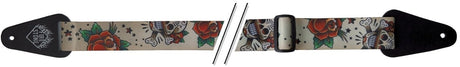 GEWA Guitar Straps F&S Tattoo-Edition - Skulls and Roses White
