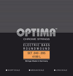 Optima E-Bass Strings Chrome Strings Round Wound Long Scale - Set 4-string light (4199L)