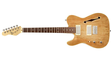 Michael Kelly 58 Thinline venstrehånds elguitar, Spalted Maple