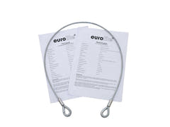EUROLITE Steel Rope 1000x6mm silver with Thimble
