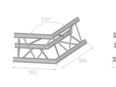 ALUTRUSS TRILOCK 6082AC-23 2-way Corner 135°