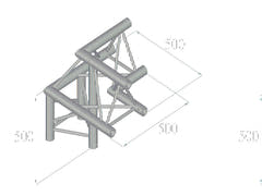 ALUTRUSS TRILOCK 6082AL-31 3-way Corner /\ right