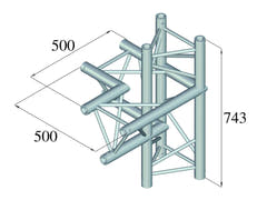 ALUTRUSS TRILOCK 6082AC-44 4-way Piece \/ left