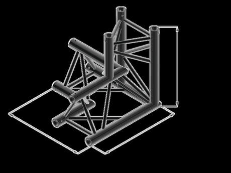 ALUTRUSS TRILOCK S-PAL-33 3-way Corner \/ right