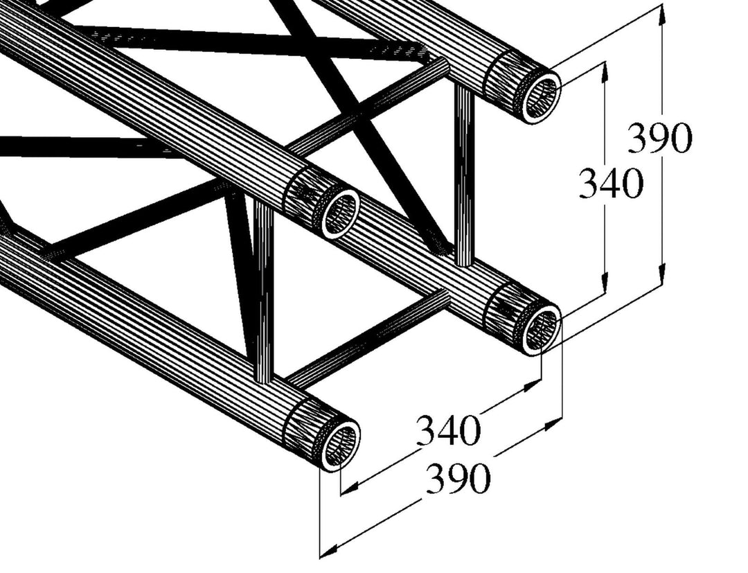 ALUTRUSS QUADLOCK TQ390-2500 4-way Cross Beam