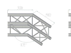 ALUTRUSS QUADLOCK S6082C-23 2-way Corner 135°