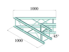 Alutruss QUADLOCK 6082C-19 2-way Corner (45°)