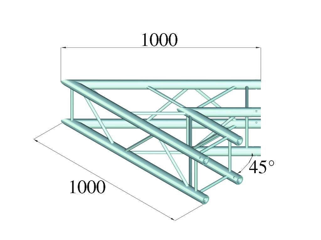 Alutruss QUADLOCK 6082C-19 2-way Corner (45°)