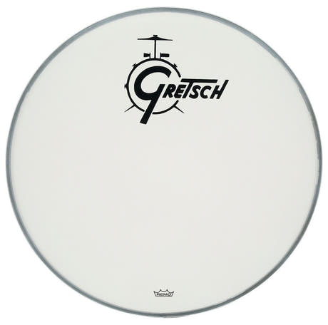Gretsch Ambassador Coated 24" stortrommeskind, sort logo i midten
