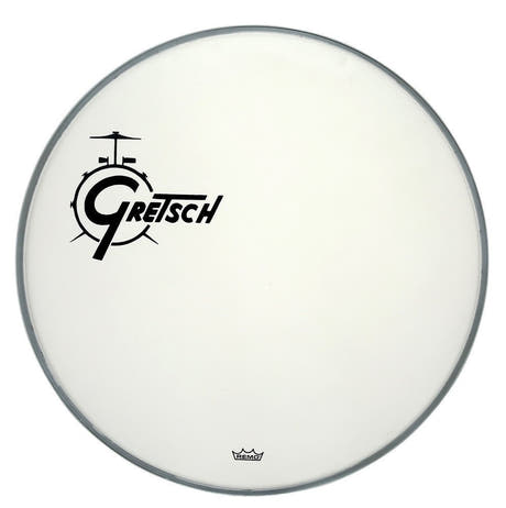 Gretsch Ambassador Coated 26" stortrommeskind, sort logo til venstre