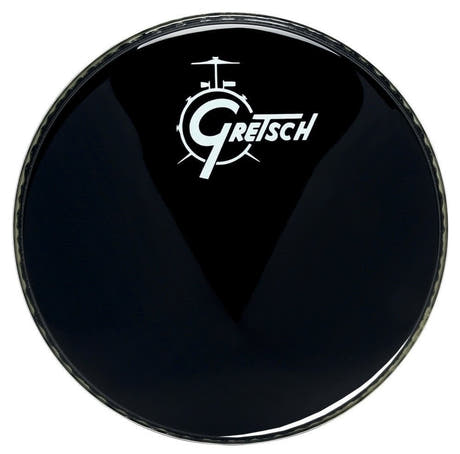 Gretsch Ambassador Ebony 26" stortrommeskind, hvidt logo i midten