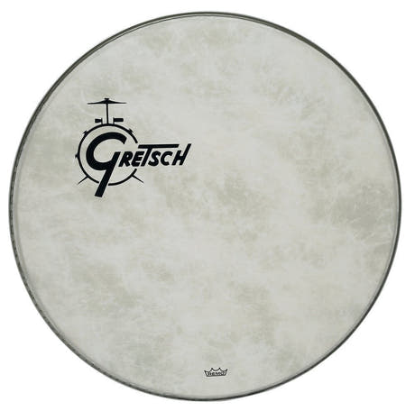 Gretsch Fiberskyn resonansskind 26" til stortromme, logo til venstre
