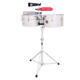 Latin Percussion Timbales Tito Puente Stainless Steel - 13"/14" (LP256-S)