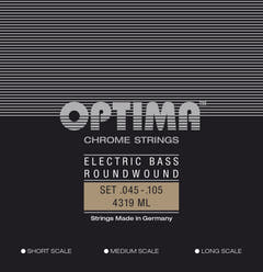 Optima E-Bass Strings Chrome Strings Round Wound Long Scale - Set 4-string med-light (4319ML)
