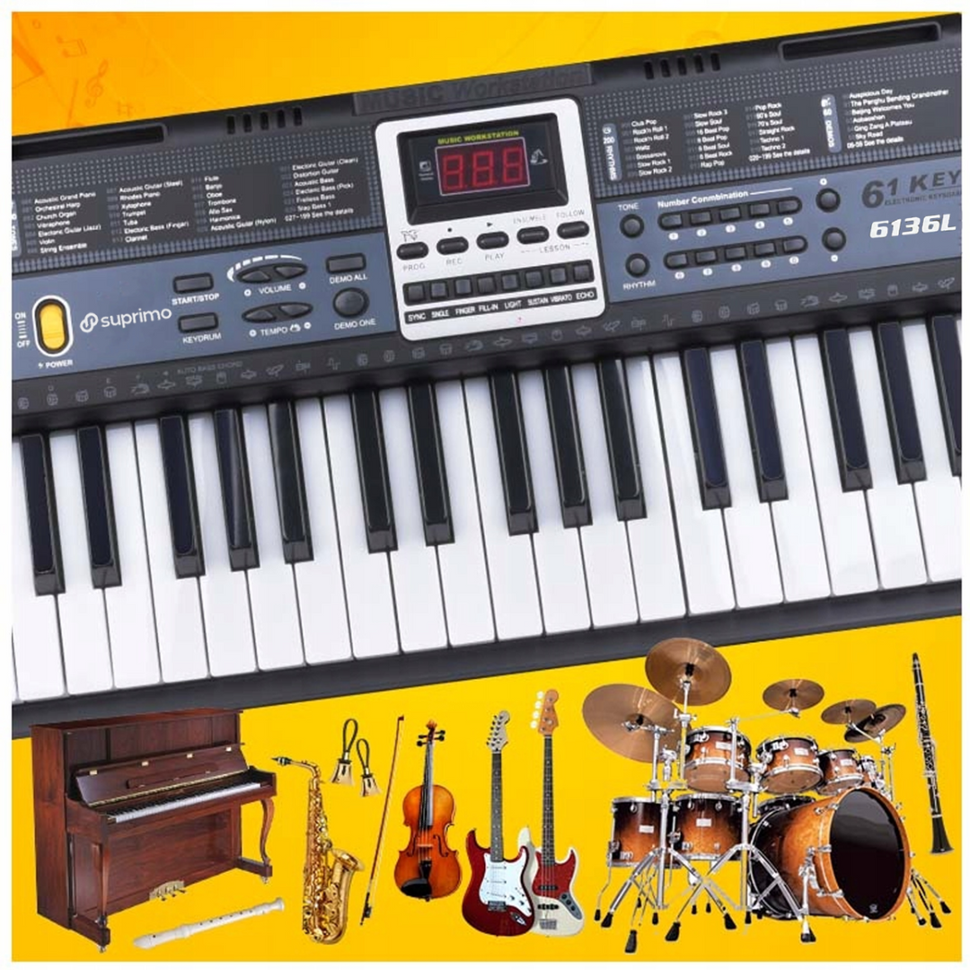 SUPRIMO 6136L keyboard med mikrofon